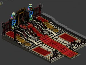 ancient capital building - palace floor 3D Model