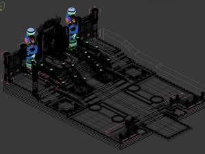 ancient capital building - palace floor 3D Model