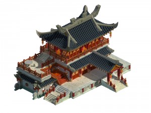 ancient capital building - restaurant Modèle 3D