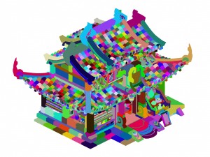 ancient capital building - auction shop 3D Model