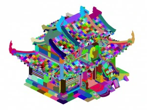 ancient capital building - auction shop 3D Model