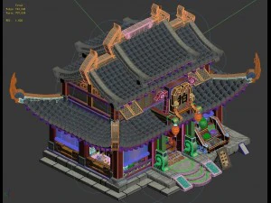 ancient capital building - auction shop 3D Model