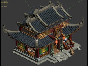 ancient capital building - auction shop 3D Model