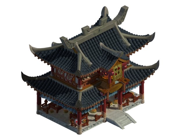 ancient capital architecture - chess hall 3D 모델 .c4d .max .obj .3ds .fbx .stl .blend 