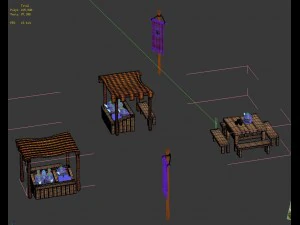 ancient capital of the building - cool cool salad stand 3D Model