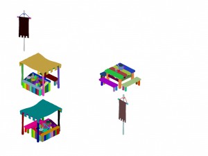 ancient capital of the building - cool cool salad stand Model 3D