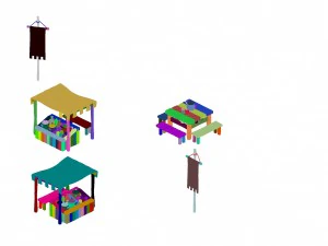 ancient capital of the building - cool cool salad stand 3D Model