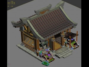 ancient capital building - drugstore 02 3D Model