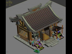 ancient capital building - drugstore 02 3D Model