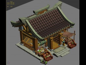 ancient capital building - drugstore 02 3D Model