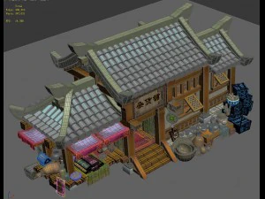 ancient capital building - debris shop 3D Model