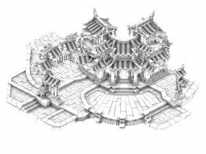 jiaxing city - yanyu lou 3D Model