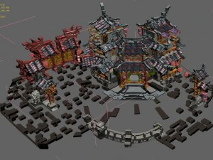 jiaxing city - yanyu lou 3D Model