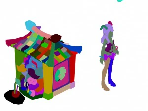 cartoon city - protect the land of god 3D Model