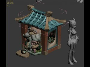 cartoon city - protect the land of god 3D Model