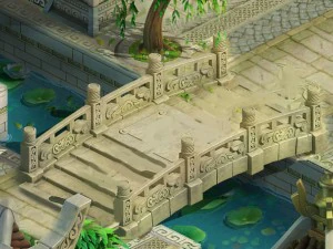 cartoon city - stone bridge 20 3D Model
