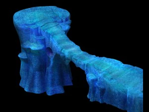 cartoon underwater city - palace bridge 02 3D Model