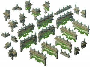 kunlun - square railings 01 3D Model