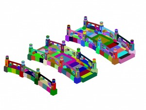 kunlun - square stone bridge 01 Modèle 3D