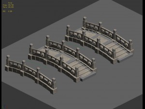 kunlun - square stone bridge 01 Modèle 3D