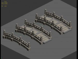 kunlun - square stone bridge 01 3D Model