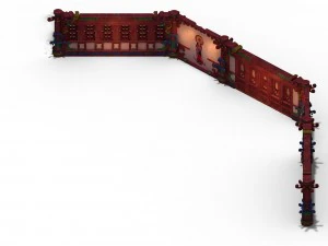 lee pagoda - two - story wall 3D Model