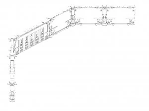 lee pagoda - two - story wall 3D Model