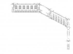 lee pagoda - two - story wall 3D Model