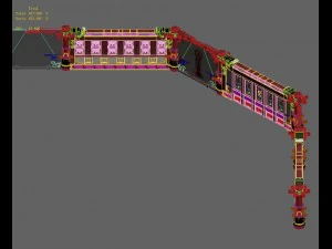 lee pagoda - two - story wall 3D Model