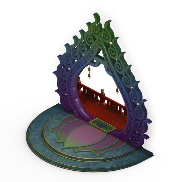 pagoda - buddha 3D Модель .c4d .max .obj .3ds .fbx .stl .blend 