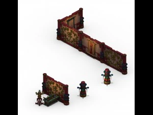 leifeng tower - partition wall - debris 02 3D Model