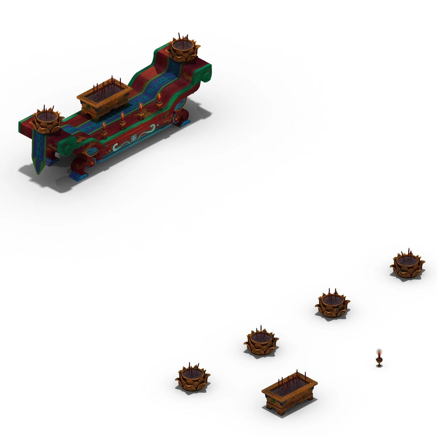 lee pagoda - worship for taiwan - debris 3D Model .c4d .max .obj .3ds .fbx .stl .blend 