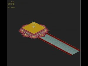 pagoda - lotus - carpet 3D Model