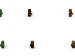 lee pagoda - six-story animal - stone 3D Model