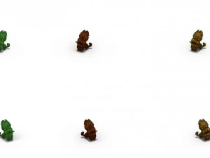 lee pagoda - six-story animal - stone 3D Model