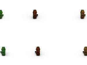 lee pagoda - six-story animal - stone 3D Model