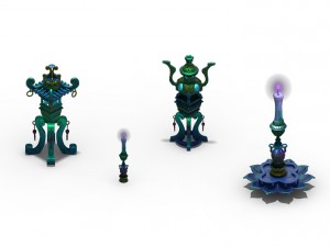 lee pagoda - sixth floor candle - incense burner 3D Model