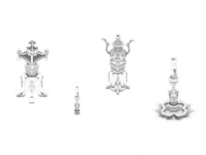 lee pagoda - sixth floor candle - incense burner 3D Model