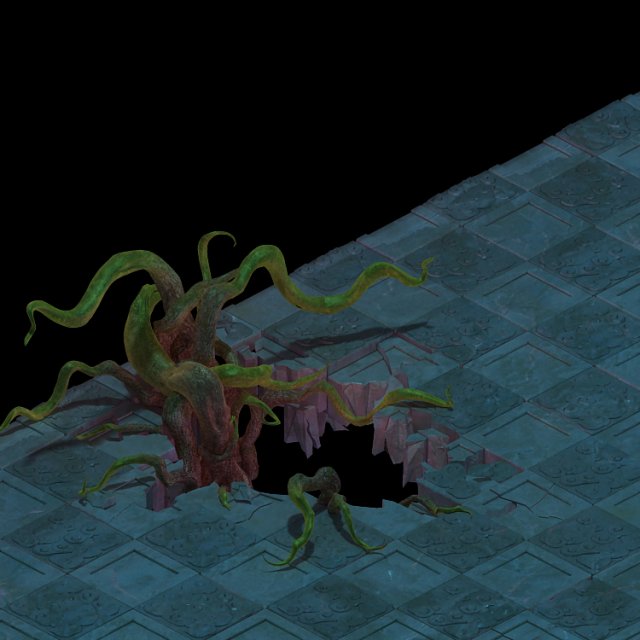 lei pagoda - floor hole - vines 3D 模型 .c4d .max .obj .3ds .fbx .stl .blend 