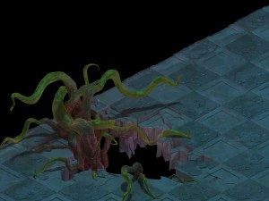 lei pagoda - floor hole - vines 3D Model