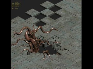 lei pagoda - floor hole - vines 3D Model