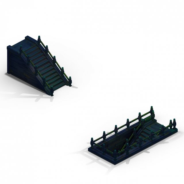 lei pagoda - stairs 06 3D Modell .c4d .max .obj .3ds .fbx .stl .blend