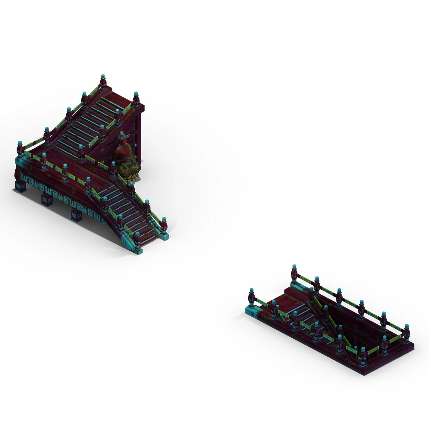 lei pagoda - stairs 07 3D Model .c4d .max .obj .3ds .fbx .stl .blend 