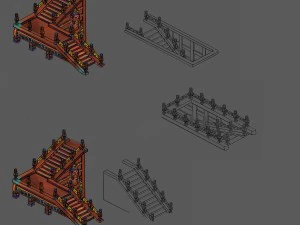 lei pagoda - stairs 07 3D Model