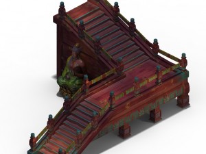 lei pagoda - stairs - statue 3Dモデル