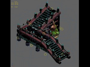 lei pagoda - stairs - statue 3Dモデル