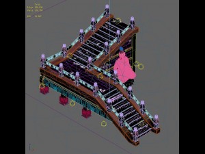 lei pagoda - stairs - statue 3Dモデル