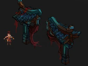lee pagoda - staircase door 3D Model