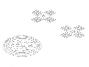 lei fengta - the third floor of the surface jade plate 3D Model