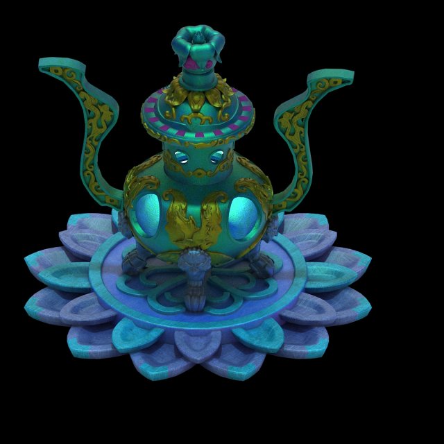 lee pagoda - fifth floor debris - incense burner 3D 模型 .c4d .max .obj .3ds .fbx .stl .blend 